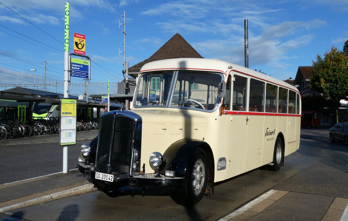 (280'983) - Steiner, Messen - SO 20'142 - Berna/Hess (ex B�rtschi, Biberen) am 5. Oktober 2025 beim Bahnhof Langnau