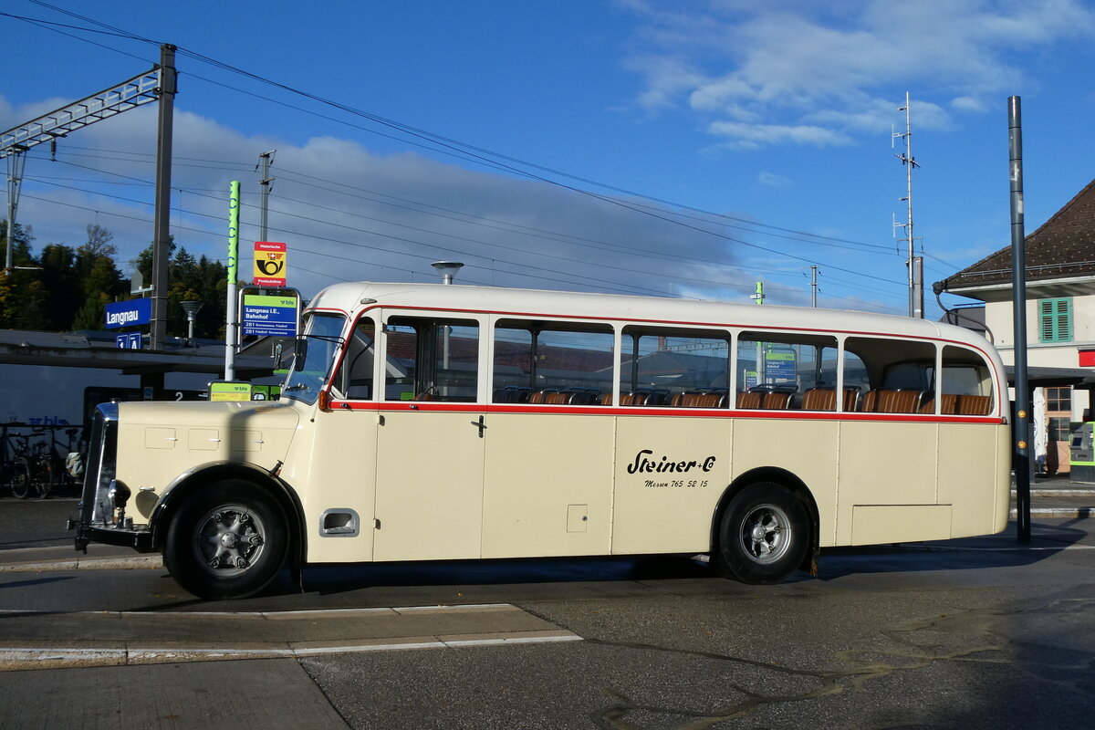 (280'984) - Steiner, Messen - SO 20'142 - Berna/Hess (ex B�rtschi, Biberen) am 5. Oktober 2025 beim Bahnhof Langnau
