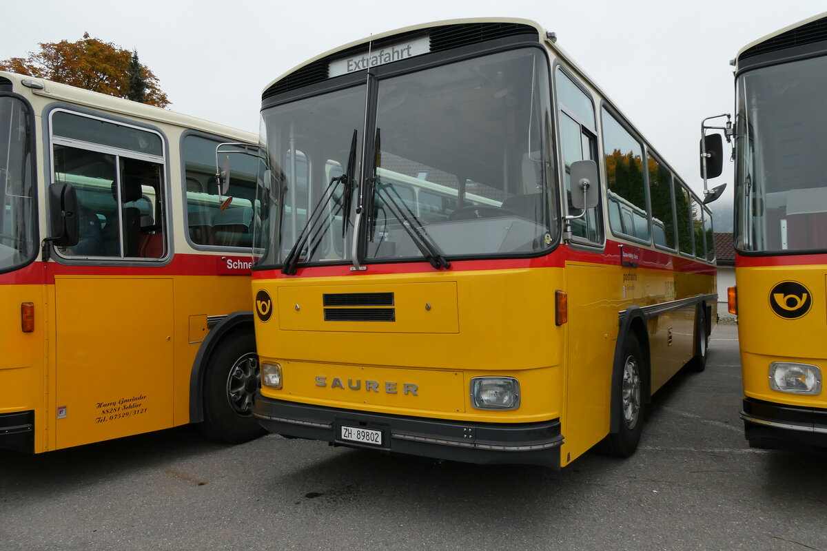 (281'323) - Rupp, Zumikon - ZH 89'802 - Saurer/T�scher (ex Eyer, Gamsen; ex P 24'401) am 12. Oktober 2025 in Schwarzenberg, R�ssli