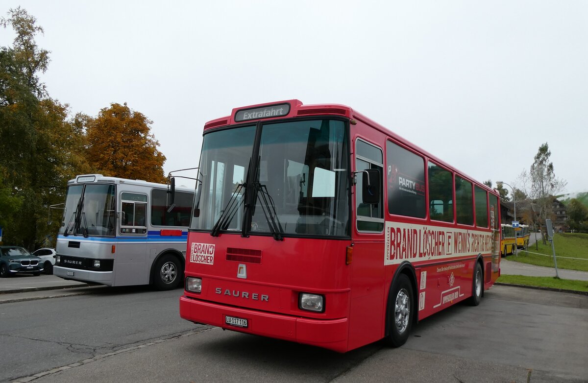 (281'338) - Party-Bus, Grosswangen - LU 117'116 - Saurer/R&J (ex Wohlgemuth, Hochwald) am 12. Oktober 2025 in Schwarzenberg, R�ssli