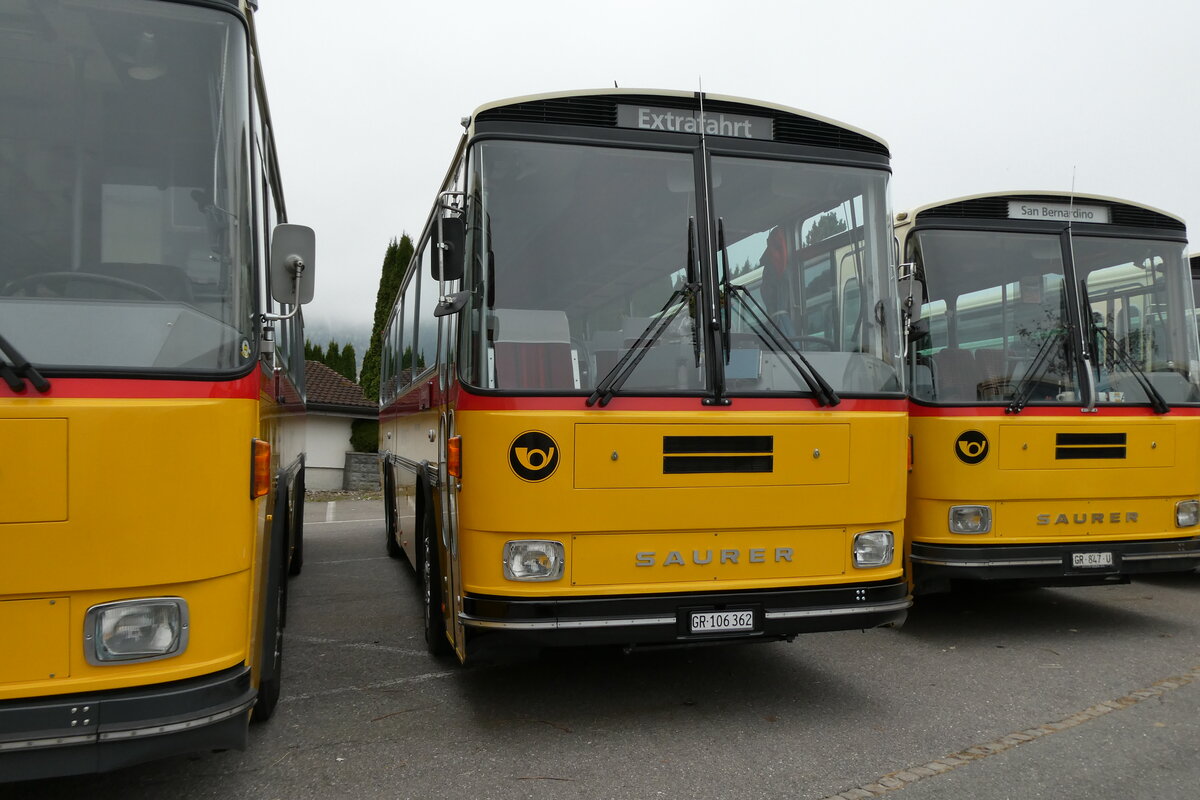 (281'351) - Ackermann, Landquart - GR 106'362 - Saurer/R&J (ex F�ssler, Unteriberg; ex Sch�rch, Gutenburg Nr. 6; ex O 24'358/PID 3219) am 12. Oktober 2025 in Schwarzenberg, R�ssli