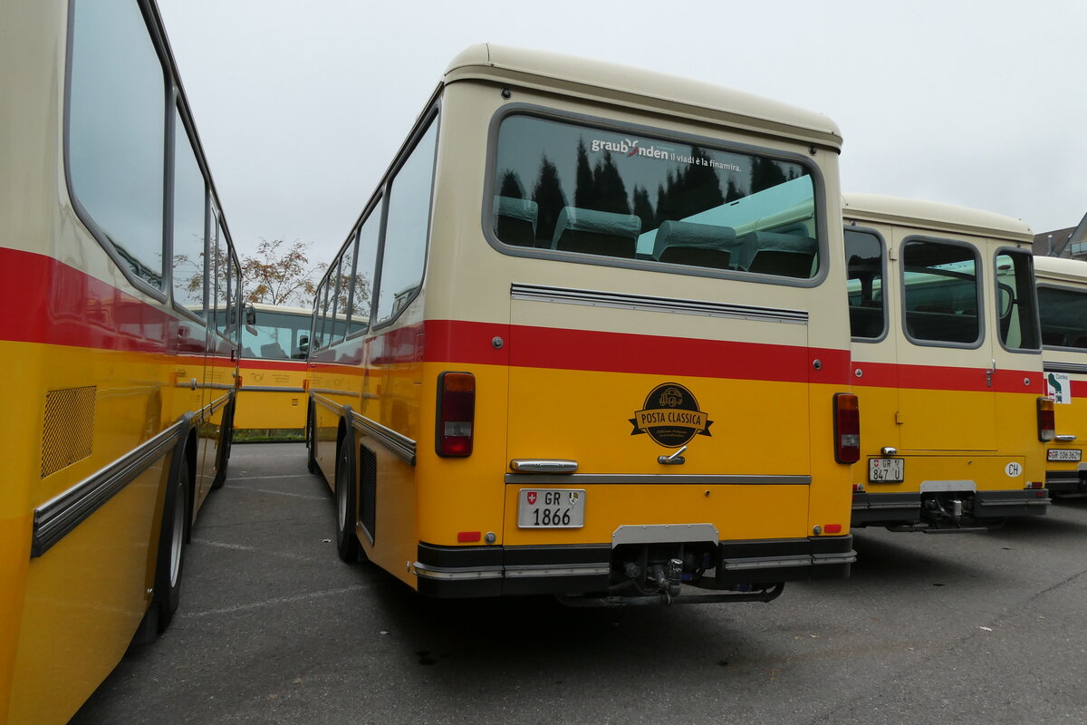(281'364) - Gaudenz, Andeer - GR 1866 - Saurer/R&J (ex Mark, Andeer PID 2824; ex PostAuto Graub�nden; ex P 24'350) am 12. Oktober 2025 in Schwarzenberg, R�ssli