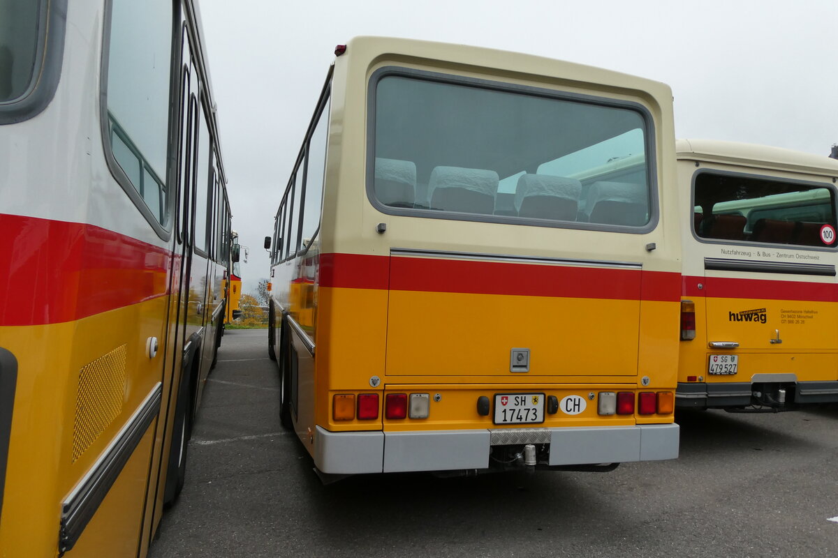 (281'371) - Ruklic, Schaffhausen - SH 17'473 - Saurer/T�scher (ex Schett, Sargans PID 2762) am 12. Oktober 2025 in Schwarzenberg, R�ssli