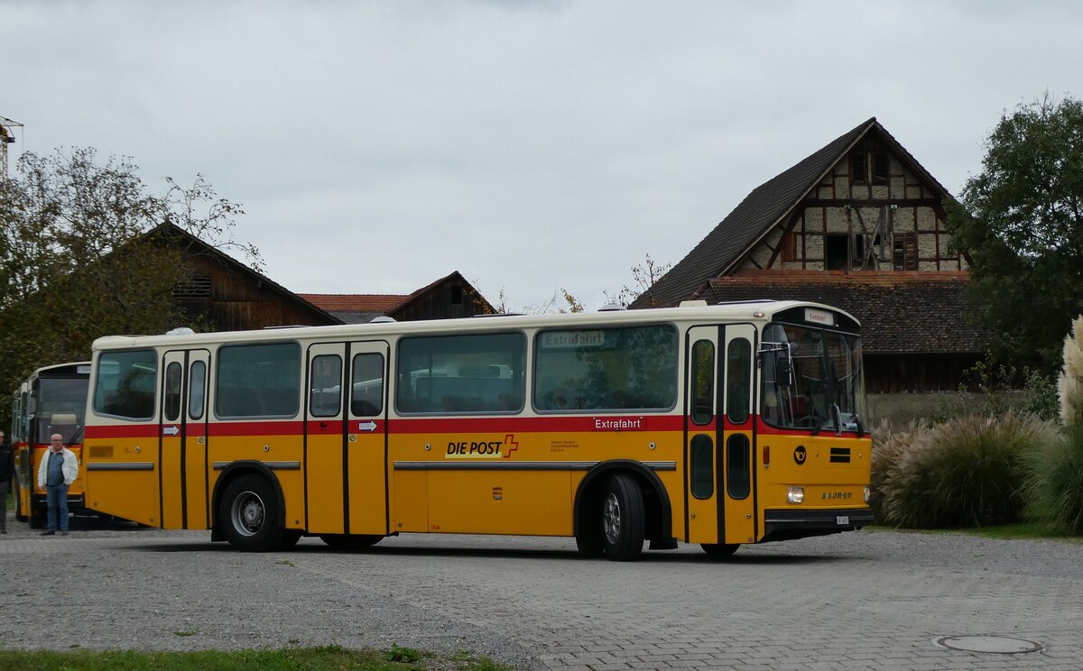 (281'474) - Gautschi, Suhr - AG 6835 - Saurer/T�scher (ex L�tscher, Neuheim Nr. 200/PID 2525; ex Cartek, Regensdorf; ex P 25'822) am 12. Oktober 2025 in Hitzkirch, Interkantonale Polizeischule