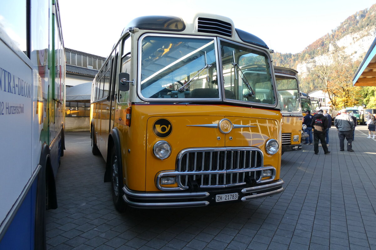 (281'600) - Wegm�ller, Attikon - ZH 21'783 - FBW/GAngloff (ex P 24'037; ex P 21'537) am 18. Oktober 2025 in N�fels, FBW-Museum