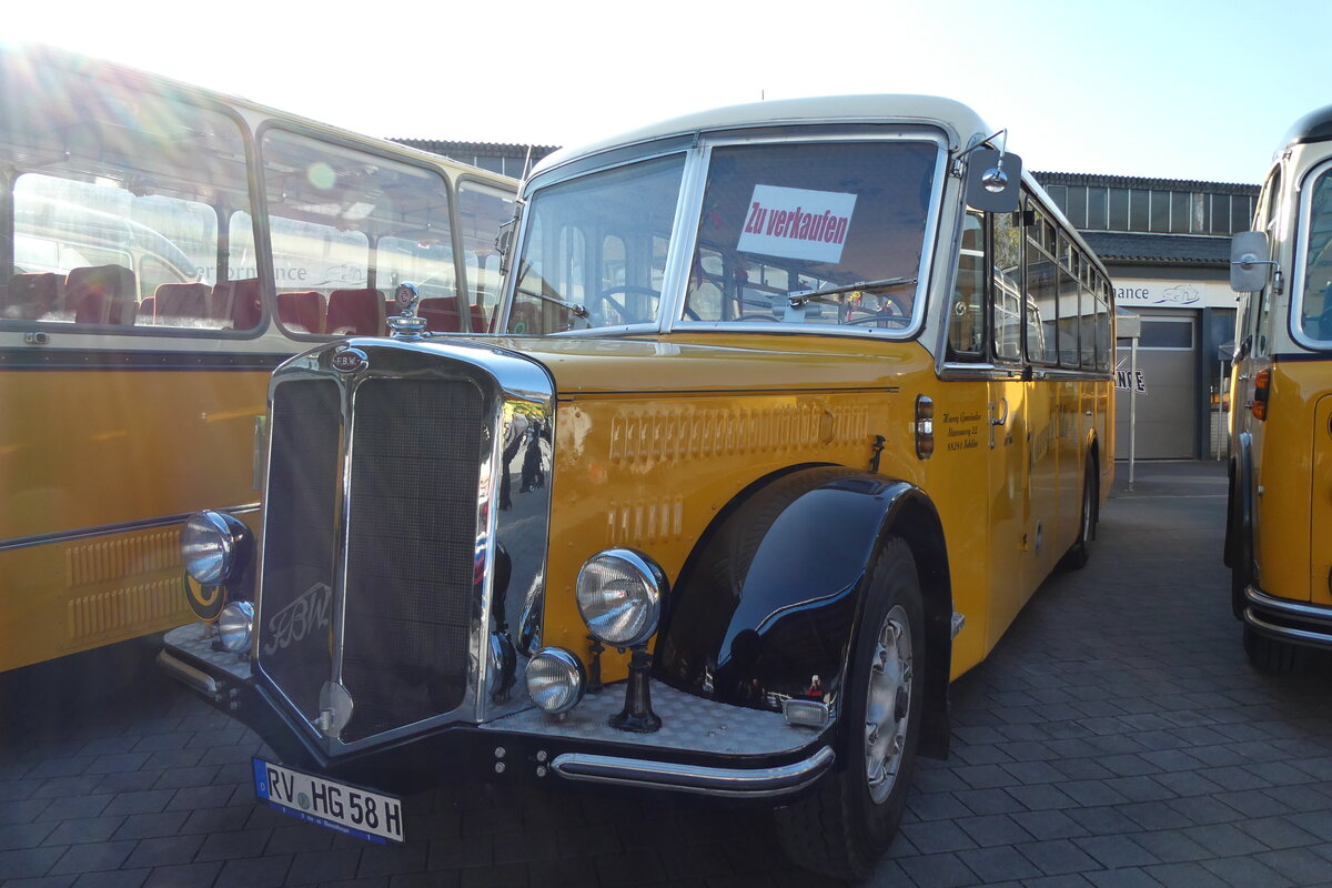 (281'604) - Aus Deutschland: Gmeinder, Schlier - RV-HG 58H - FBW/Krapf (ex Graf, CH-Buchs; ex Hollenstein, CH-M�hlr�ti) am 18. Oktober 2025 in N�fels, FBW-Museum