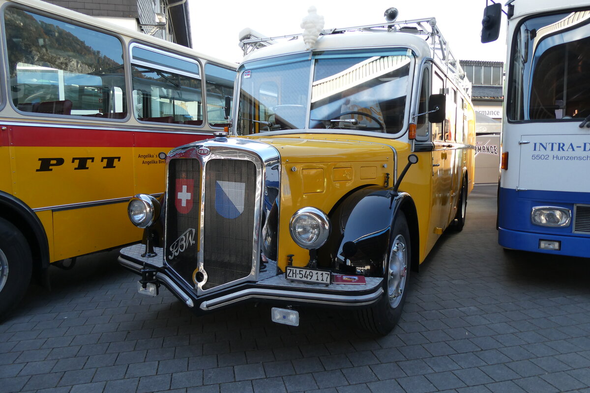 (281'607) - Frei, Fehraltdorf - ZH 549'117 - FBW/R&J (ex Bucheli, Kriens Nr. 15) am 18. Oktober 2025 in N�fels, FBW-Museum