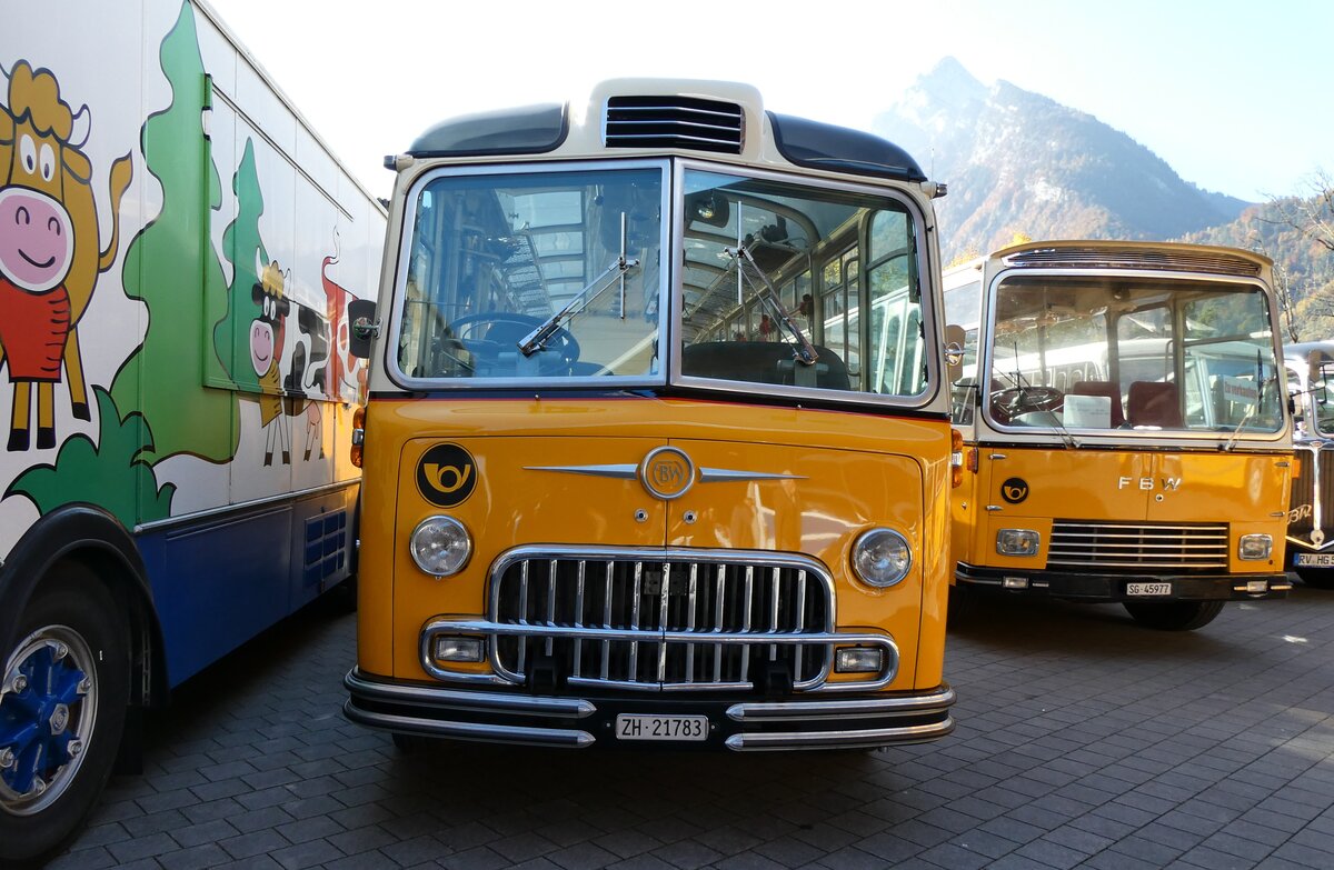 (281'638) - Wegm�ller, Attikon - ZH 21'783 - FBW/Gangloff (ex P 24'037; ex P 21'537) am 18. Oktober 2025 in N�fels, FBW-Museum