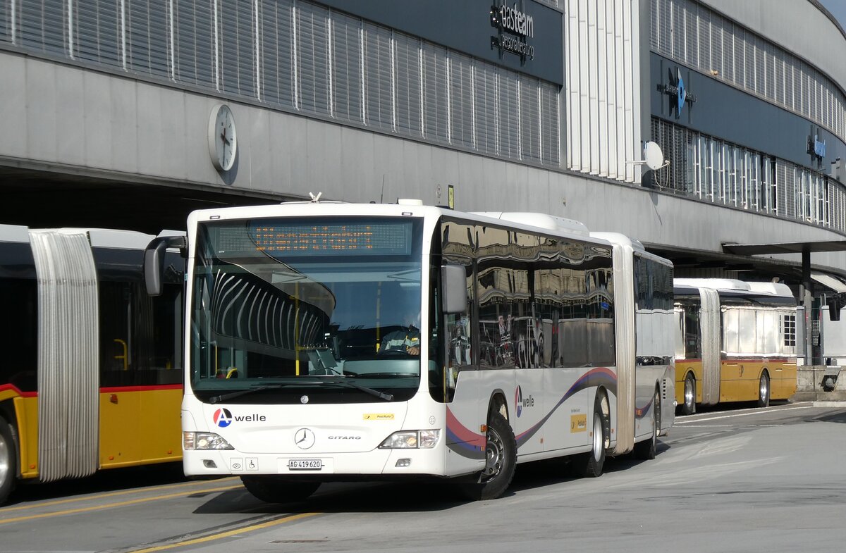 (281'662) - PostAuto Nordschweiz - Nr. 23/AG 419'620/PID 5541 - Mercedes (ex Inderm�hle, Rekingen Nr. 151; ex Twerenbold, Baden Nr. 23) am 18. Oktober 2025 in Bern, Postautostation