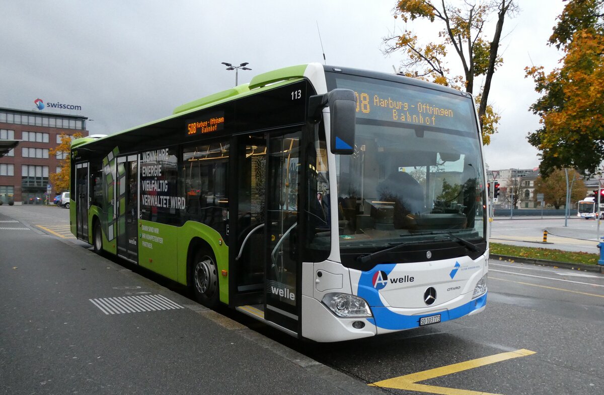 (281'791) - BOGG Wangen b.O. - Nr. 113/SO 103'773  Mercedes am 25. Oktober 2025 beim Bahnhof Olten