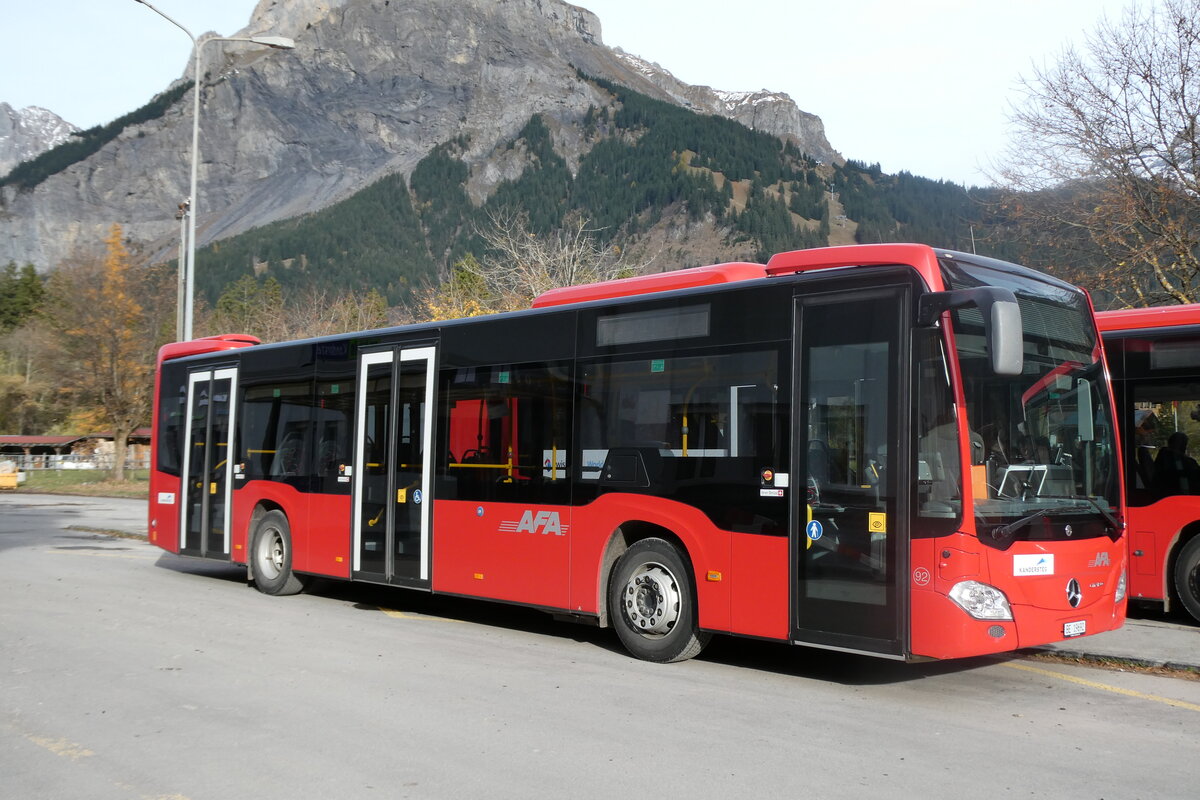 (281'937) - AFA Adelboden - Nr. 92/BE 19'692 - Mercedes am 31. Oktober 2025 beim Bahnhof Kandersteg