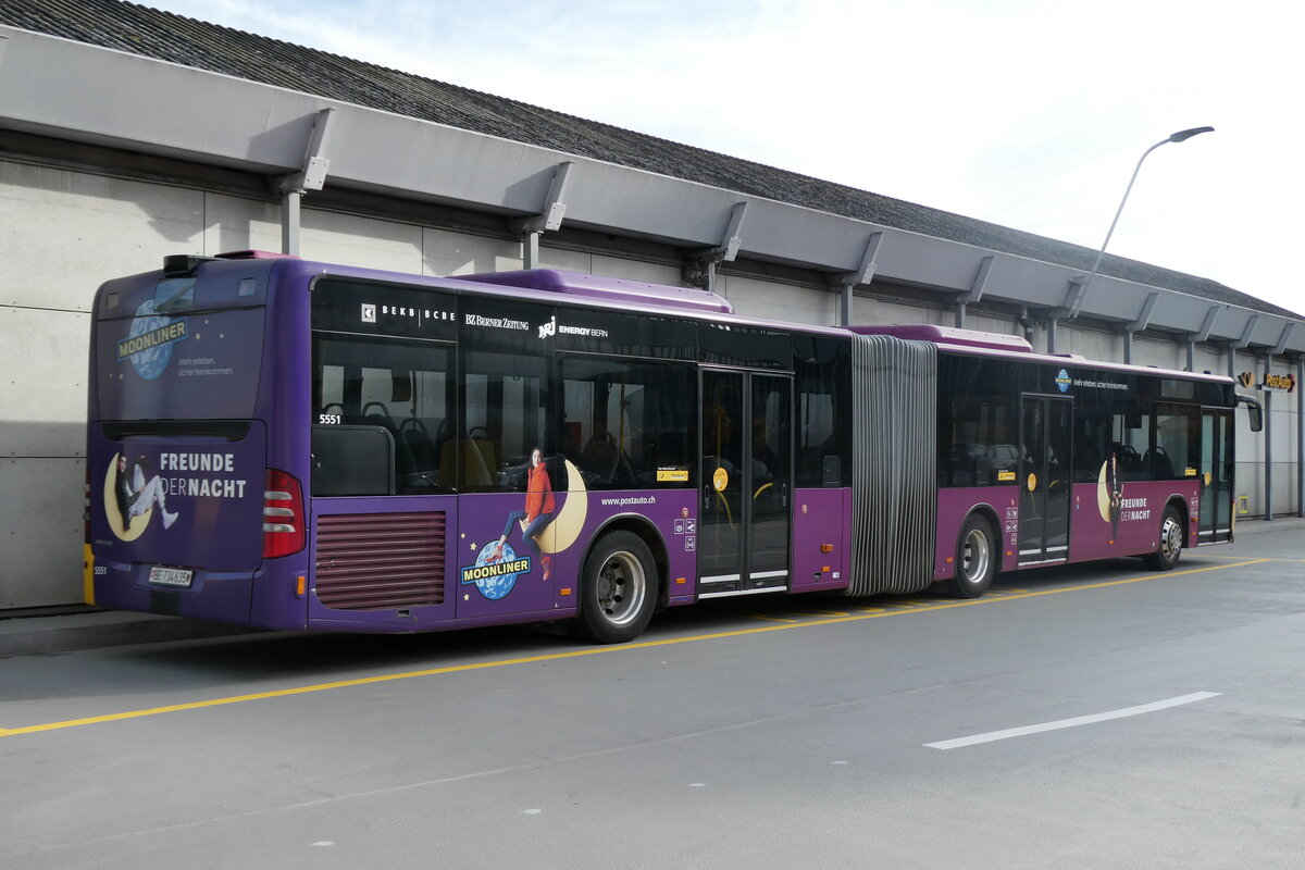 (282'119) - PostAuto Bern - Nr. 5551/BE 734'635/PID 5551 - Mercedes (ex Nr. 635 - Mercedes am 7. November 2025 in Bern, Postautostation