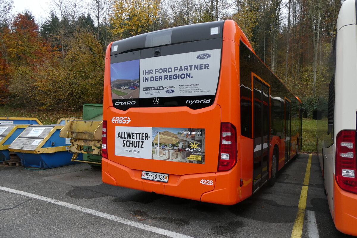 (282'214) - RBS Worblaufen - Nr. 4226/BE 710'326 - Mercedes (ex Nr. 226) am 8. November 2025 in Zuchwil, Garage BSU