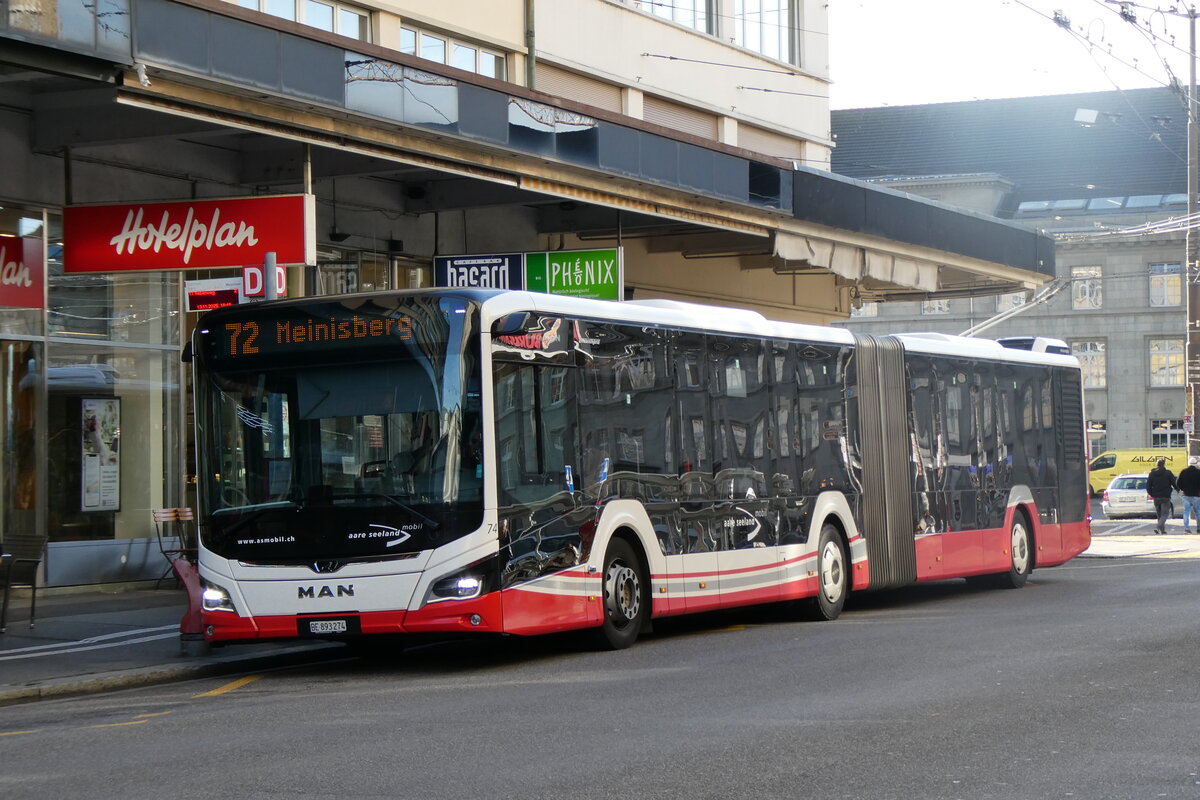 (282'344) - ASm Langenthal - Nr. 74/BE 893'274 - MAN am 13. November 2025 beim Bahnhof Biel