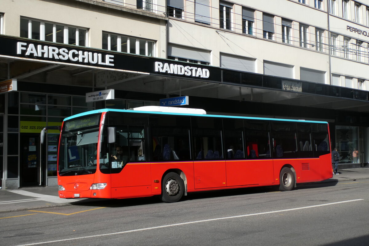 (282'369) - Funi-Car, Biel - Nr. 2/BE 424'202 - Mercedes (ex Knecht, Windisch Nr. 458) am 13. November 2025 beim Bahnhof Biel