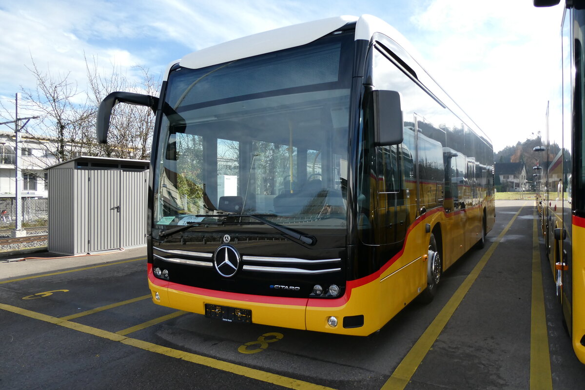 (282'408) - PostAuto Nordschweiz - PID 12'250 - eMercedes am 15. November 2025 in Winterthur, Daimler Buses