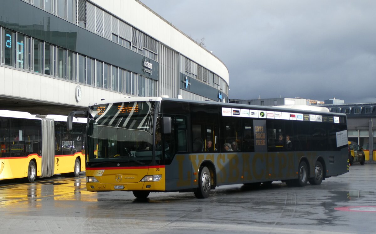 (282'589) - Steiner, Ortschwaben - Nr. 23/BE 43'335/PID 5416 - Mercedes (ex AVA Biel Nr. 4) am 25. November 2025 in Bern, Postautostation
