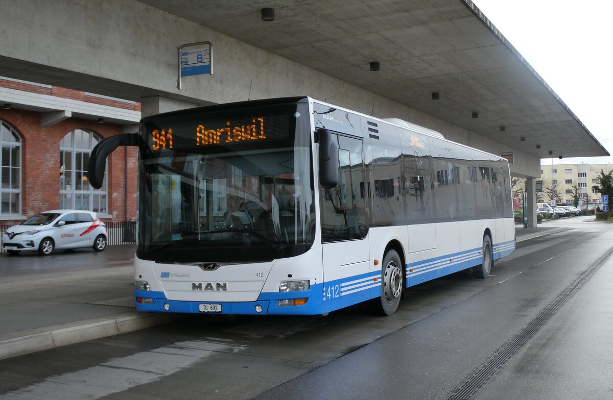 (282'789) - BOTG Amriswil - Nr. 412/TG 692 - MAN am 5. Dezember 2025 in Arbon, Bushof