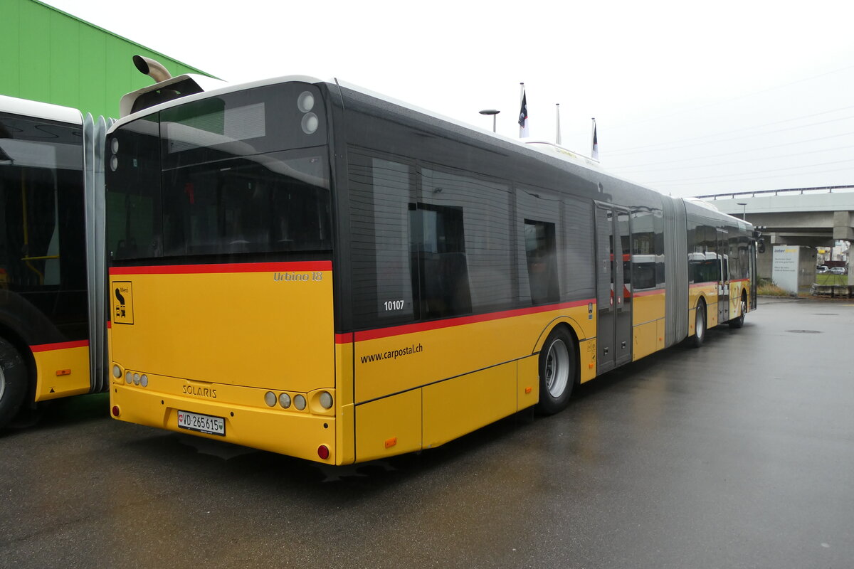 (282'836) - CarPostal Ouest - VD 265'615/PID 10'107 - Solaris am 6. Dezember 2025 in Kerzers, Interbus