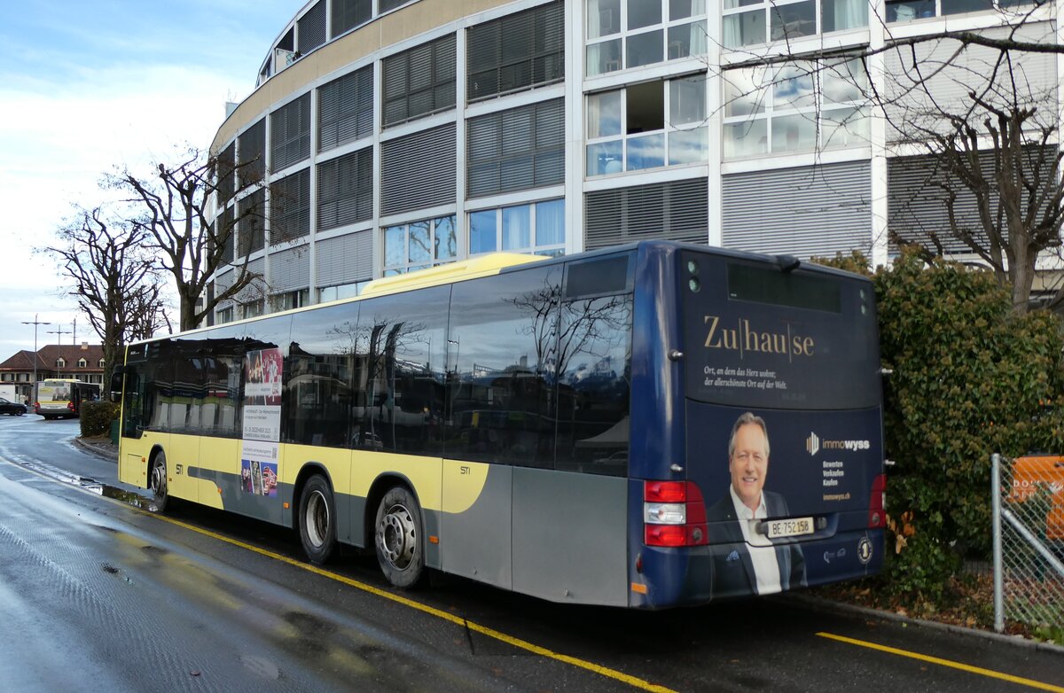 (282'914) - STI Thun - Nr. 158/BE 752'158 - MAN am 8. Dezember 2025 bei der Schiffl�ndte Thun