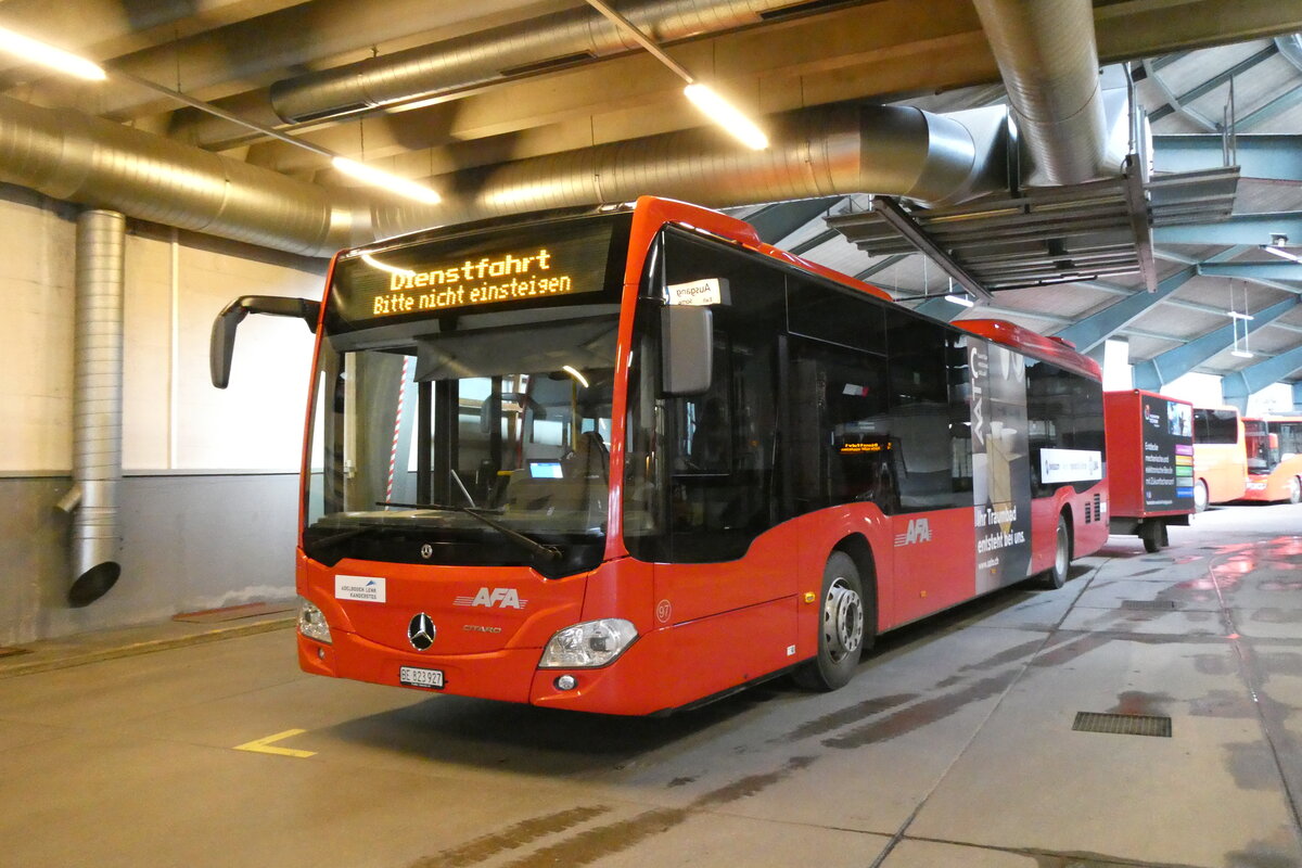 (283'317) - AFA Adelboden - Nr. 97/BE 823'927 - Mercedes am 20. Dezember 2025 in Adelboden, Busstation