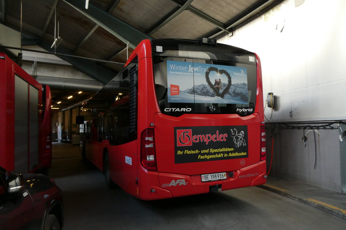 (283'322) - AFA Adelboden - Nr. 90/BE 398'916 - Mercedes am 20. Dezember 2025 in Adelboden, Busstation