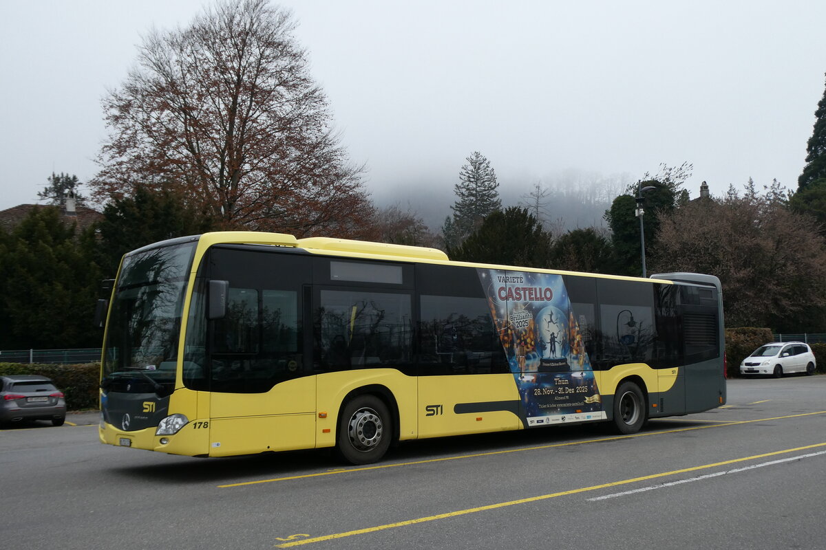 (283'404) - STI Thun - Nr. 178/BE 752'178 - Mercedes am 22. Dezember 2025 bei der Schiffl�ndte Thun