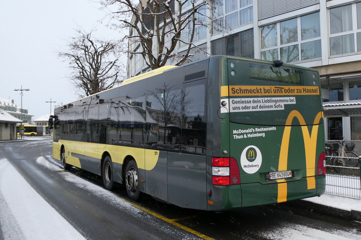 (283'688) - STI Thun - Nr. 604/BE 643'604 - MAN am 3. Januar 2026 bei der Schiffl�ndte Thun