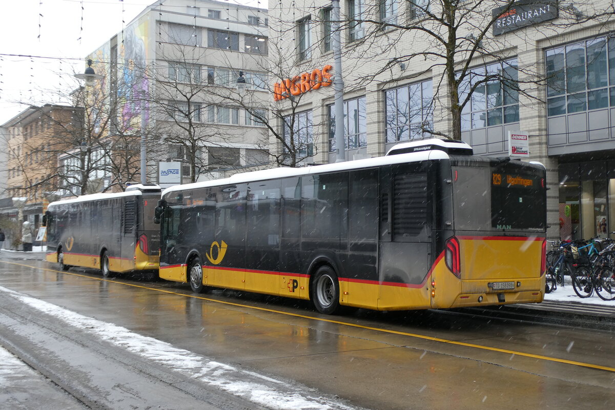 (283'753) - PostAuto Ostschweiz - TG 158'098/PID 12'217 - MAN am 8. Januar 2026 beim Bahnhof Frauenfeld