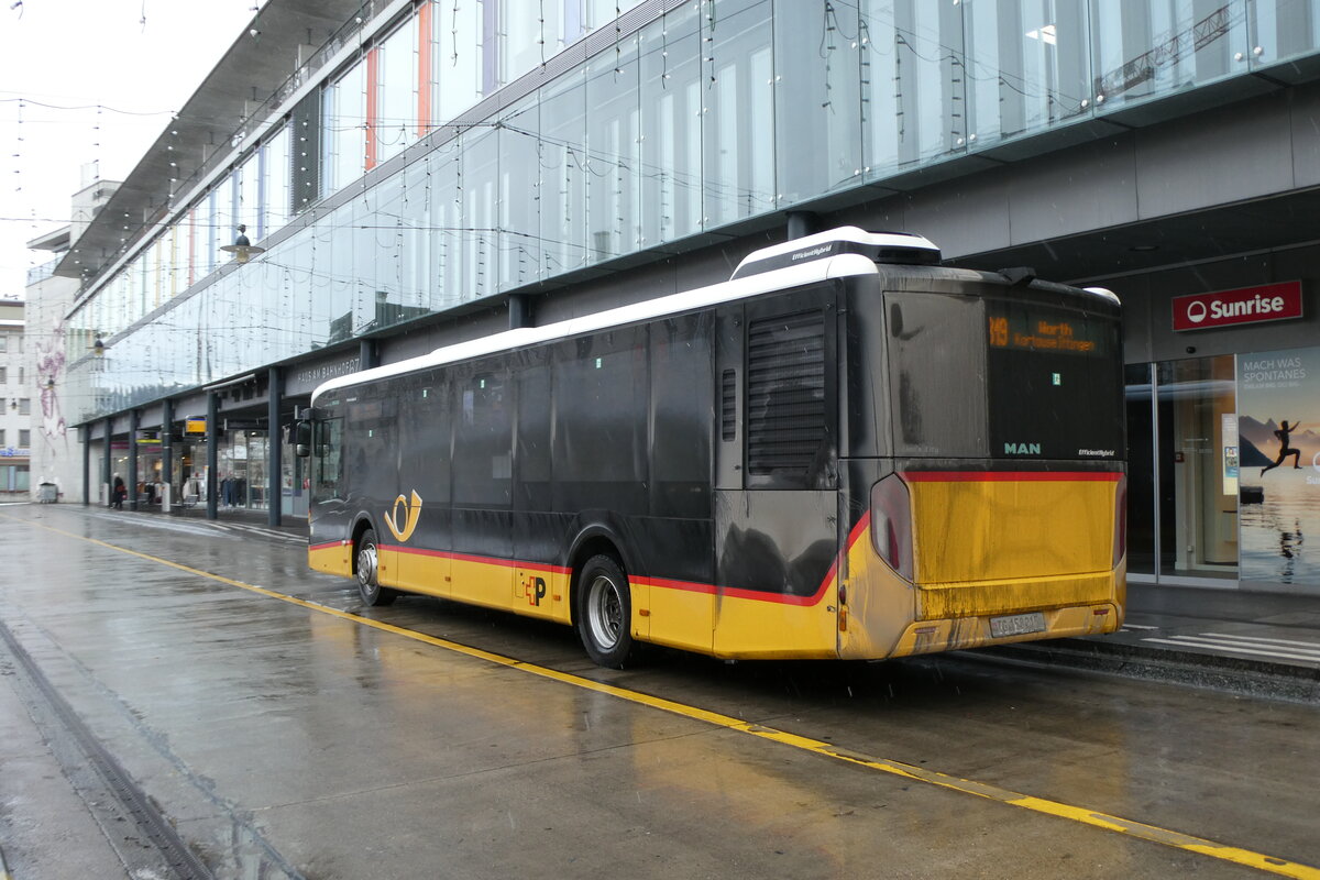 (283'765) - PostAuto Ostschweiz - TG 158'215/PID 11'856 - MAN am 8. Januar 2026 beim Bahnhof Frauenfeld