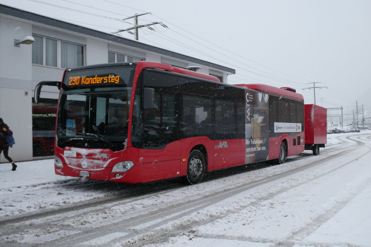 (283'881) - AFA Adelboden - Nr. 97/BE 823'927 - Mercedes am 10. Januar 2026 beim Bahnhof Frutigen