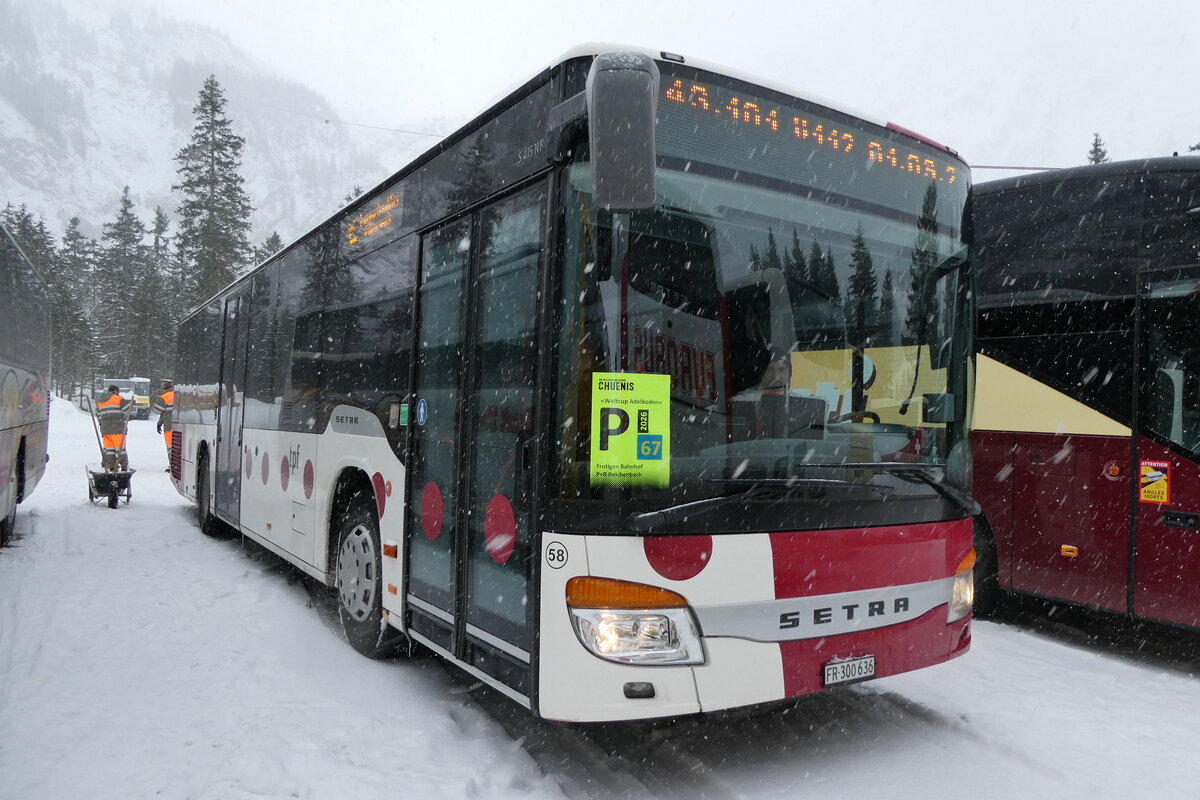 (283'986) - Wieland, Murten - Nr. 58/FR 300'636 - Setra am 10. Januar 2026 in Adelboden, Unter dem Birg