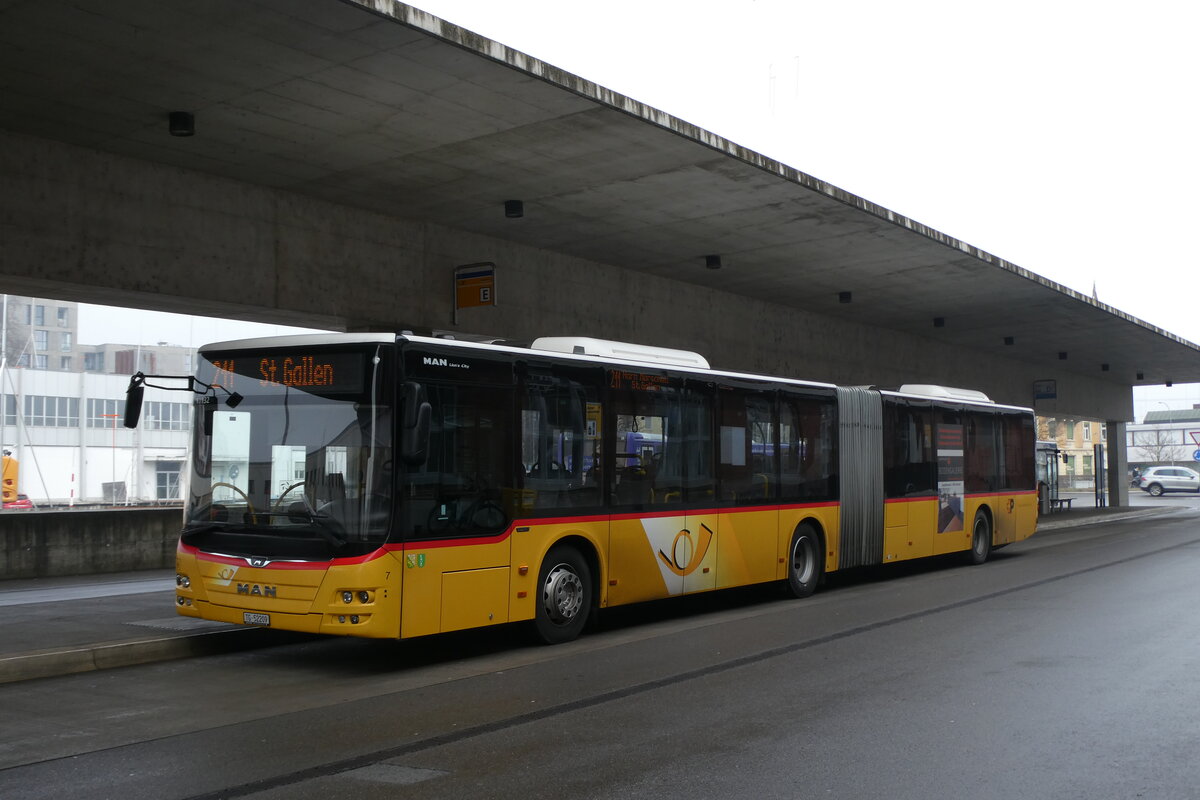 (284'209) - Eurobus, Arbon - Nr. 7/TG 52'209/PID 11'132 - MAN am 16. Januar 2026 in Arbon, Bushof