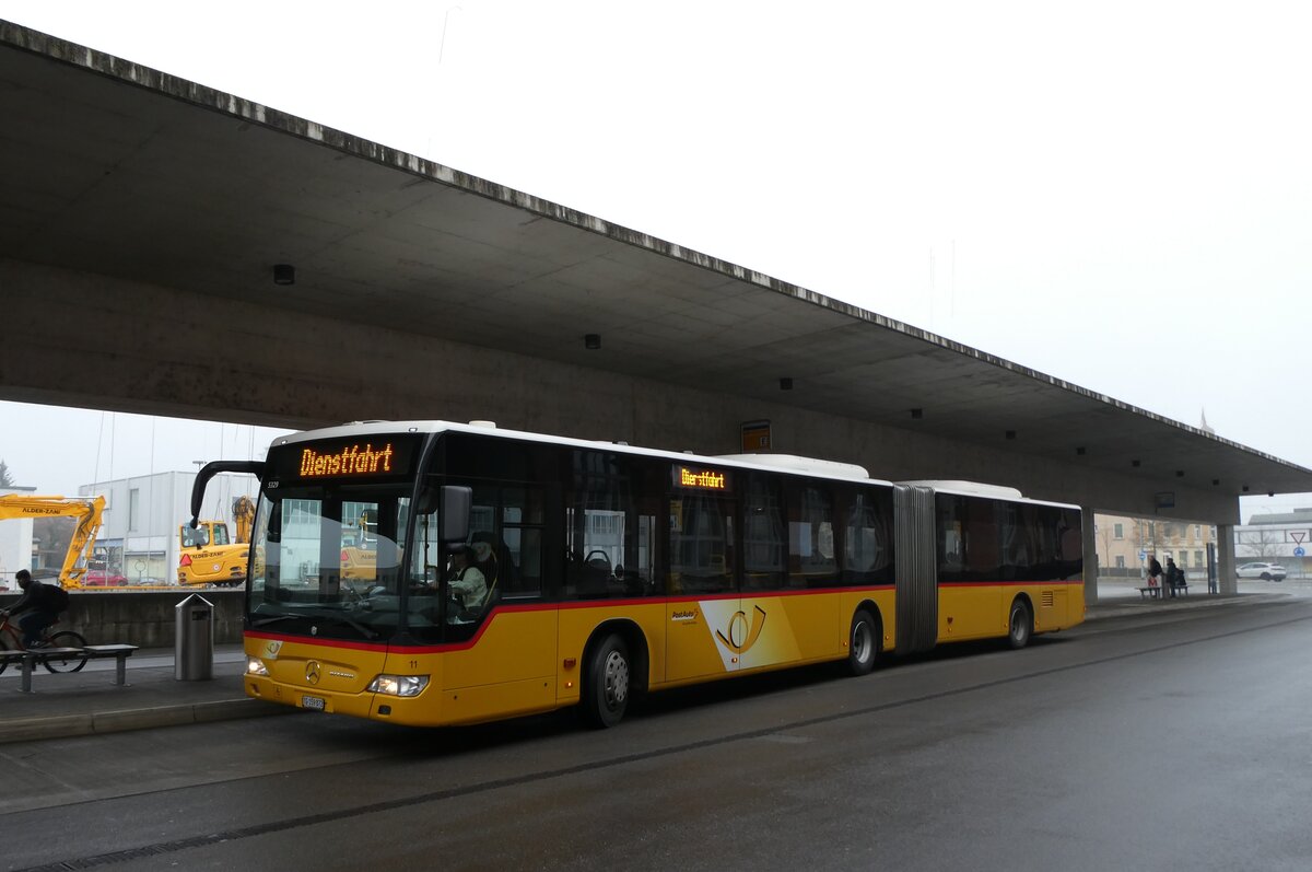 (284'223) - Eurobus, Arbon - Nr. 11/TG 159'872/PID 5329 - Mercedes am 16. Januar 2026 in Arbon, Bushof