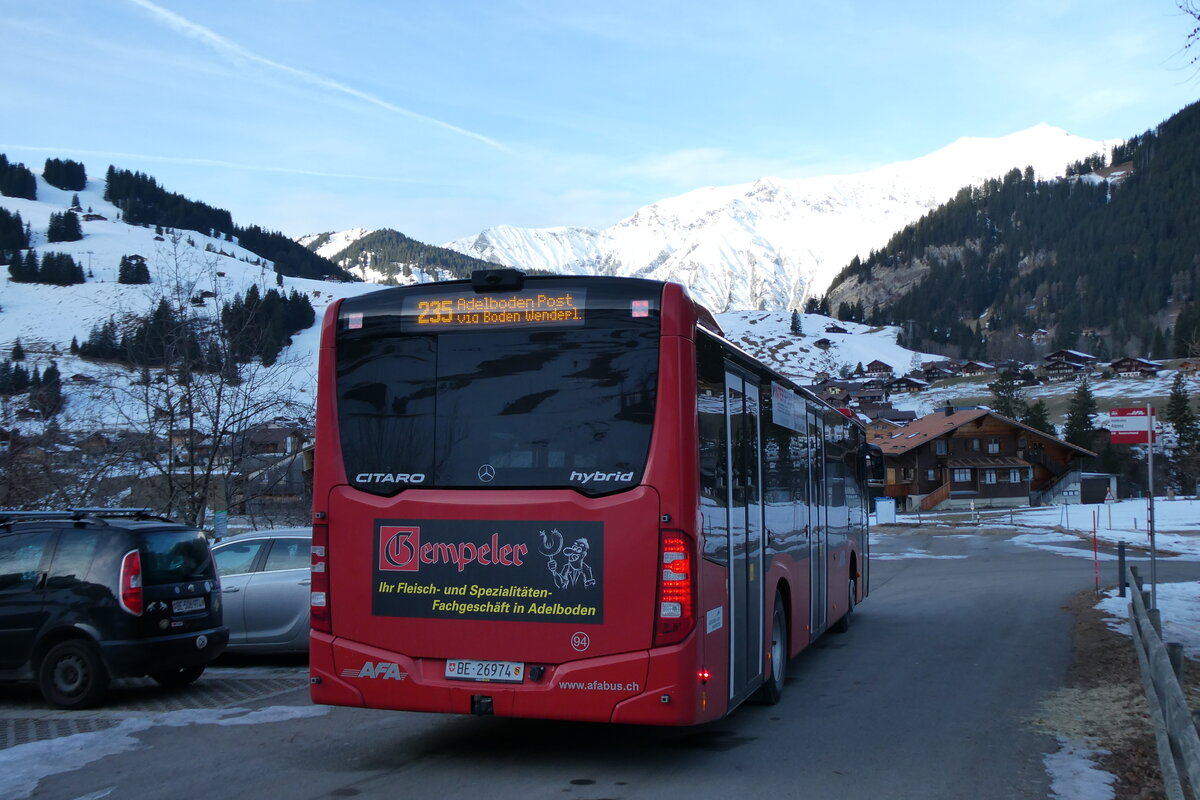 (284'301) - AFA Adelboden - Nr. 94/BE 26'974 - Mercedes am 22. Januar 2026 in Adelboden, Alpina