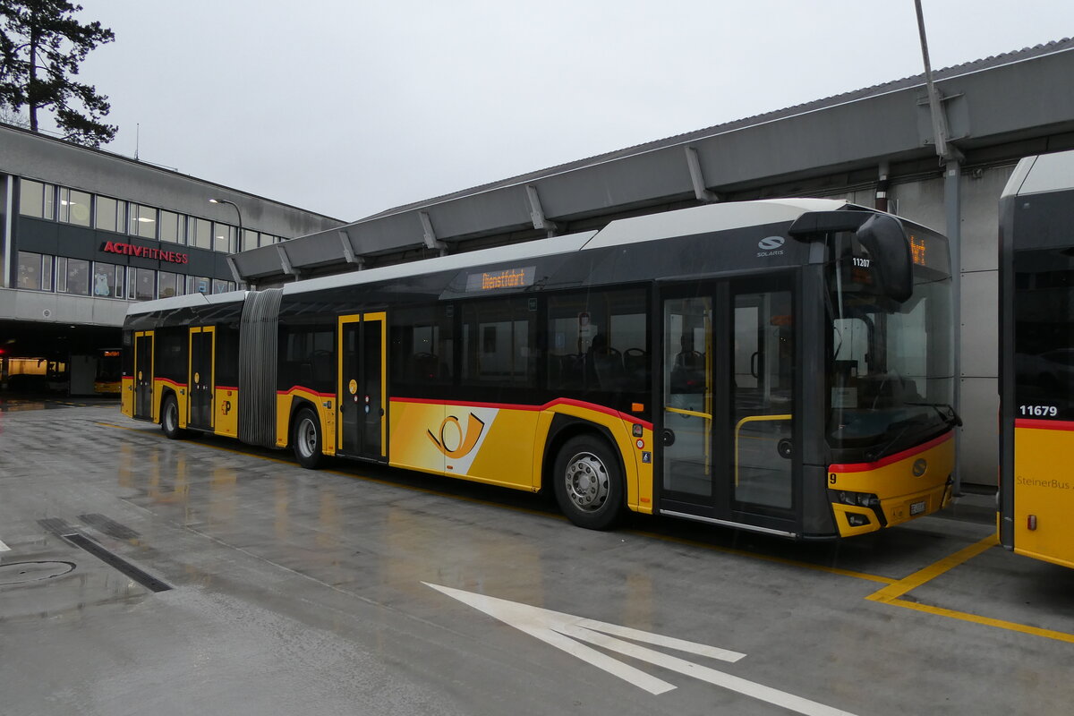 (284'418) - Steiner, Ortschwaben - Nr. 9/BE 433'818/PID 11'207 - Solaris (ex AVA Biel Nr. 11) am 29. Januar 2026 in Bern, Postautostation