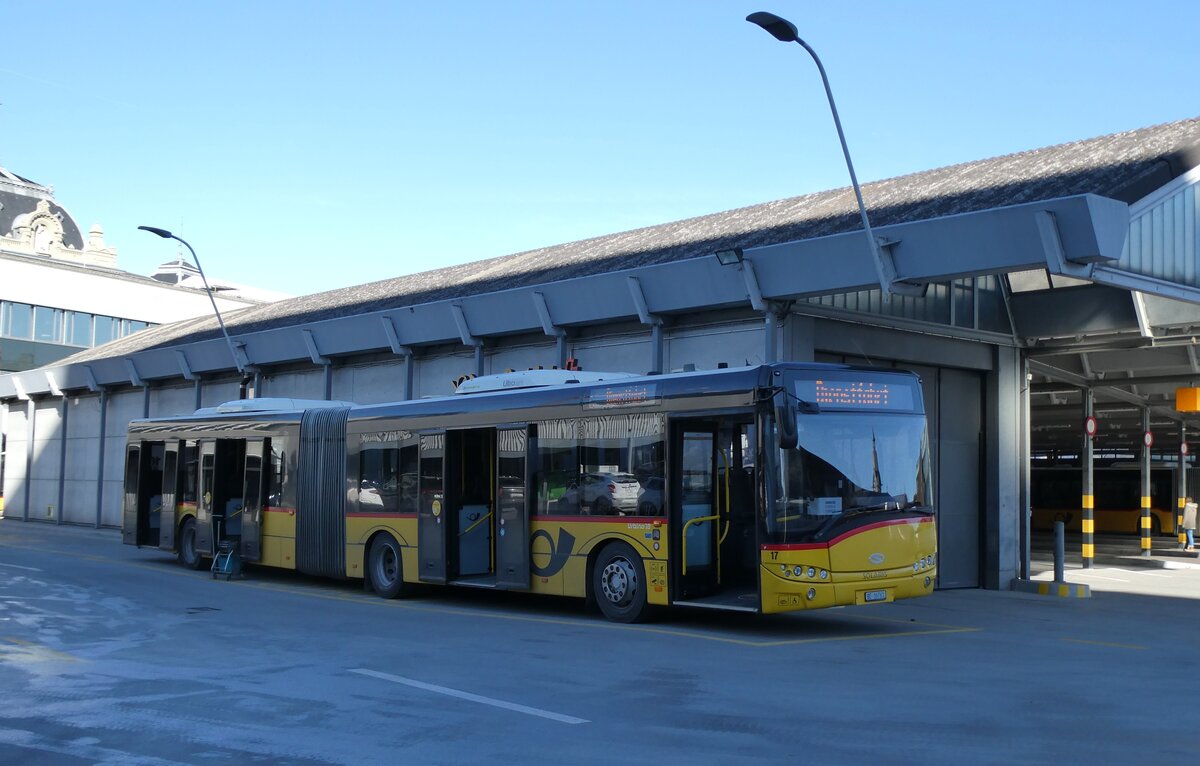 (284'559) - Steiner, Ortschwaben - Nr. 17/BE 16'761/PID 10'312 - Solaris (ex PostAuto Bern Nr. 682) am 2. Februar 2026 in Bern, Postautostation