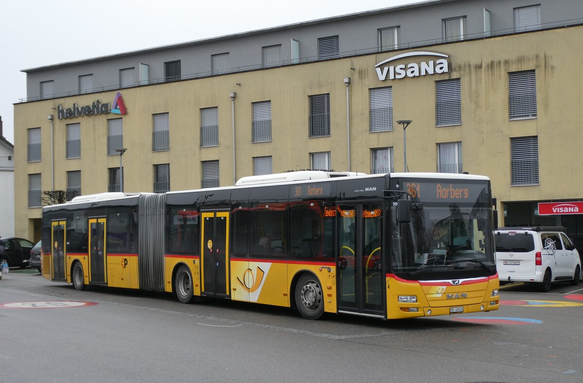 (284'682) - Steiner, Ortschwaben - Nr. 4/BE 48'148/PID 10'695 - MAN am 7. Februar 2026 beim Bahnhof Lyss