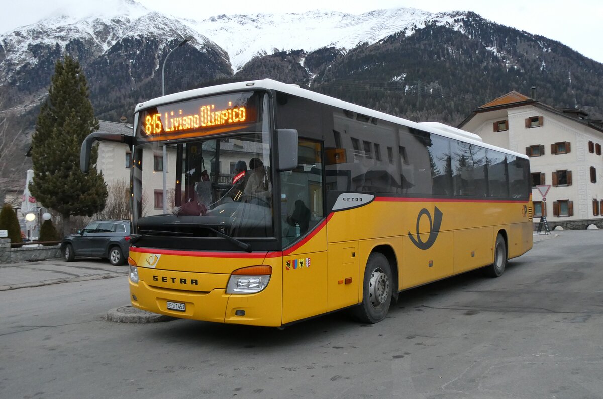 (284'853) - PostAuto Bern - Nr. 73/BE 171'453/PID 5624 - Setra (ex AVG Meiringen Nr. 73) am 14. Februar 2026 in Zernez, Post