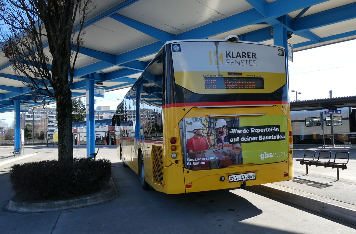 (285'081) - PostAuto Ostschweiz - SG 443'904/PID 10'722 - Volvo am 26. Februar 2026 beim Bahnhof Heerbrugg