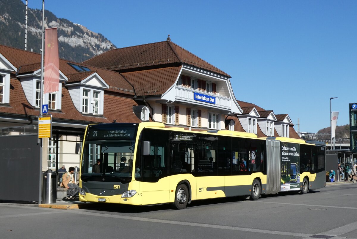(285'193) - STI Thun - Nr. 710/BE 432'710 - Mercedes am 3. M�rz 2026 beim Bahnhof Interlaken Ost