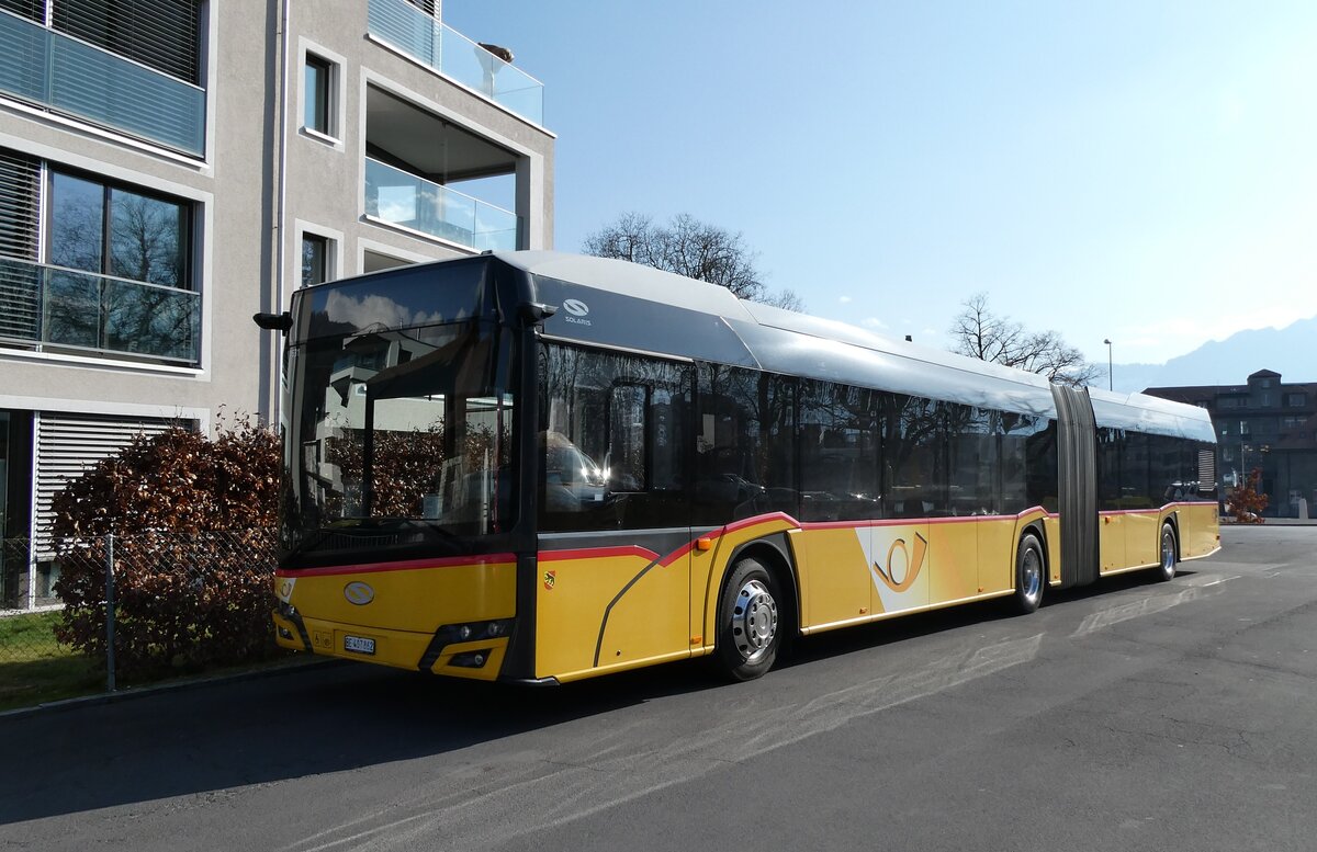 (285'204) - PostAuto Bern - Nr. 11'631/BE 407'862/PID 11'631 - Solaris am 3. M�rz 2026 in Thun, Garage STI