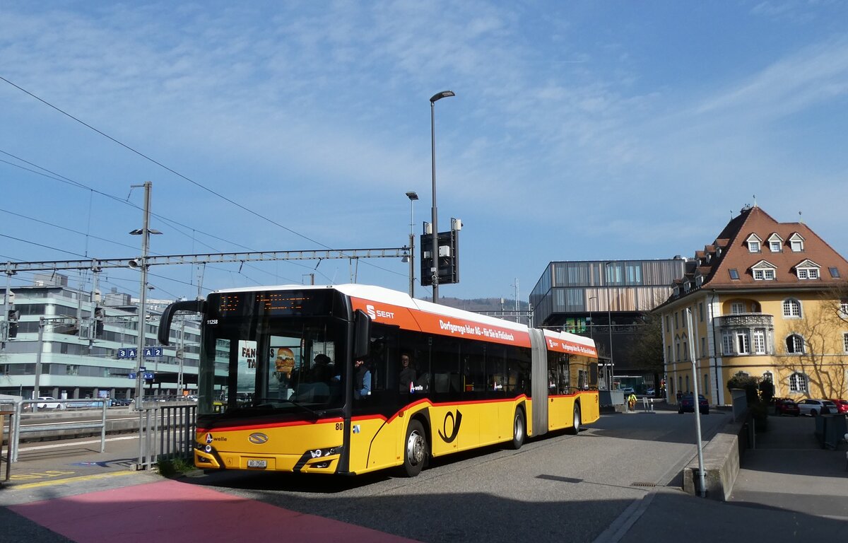 (285'501) - Steffen, Remetschwil - Nr. 80/AG 7560/PID 11'258 - MAN am 19. M�rz 2026 beim Bahnhof Baden