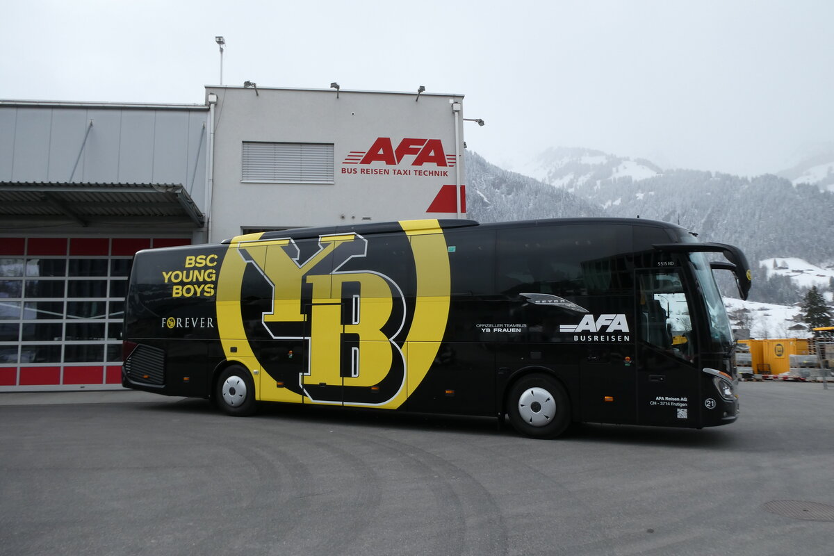 (285'758) - AFA Adelboden - Nr. 21/BE 1898 - Setra (ex Deutschland) am 27. M�rz 2026 in Frutigen, Garage