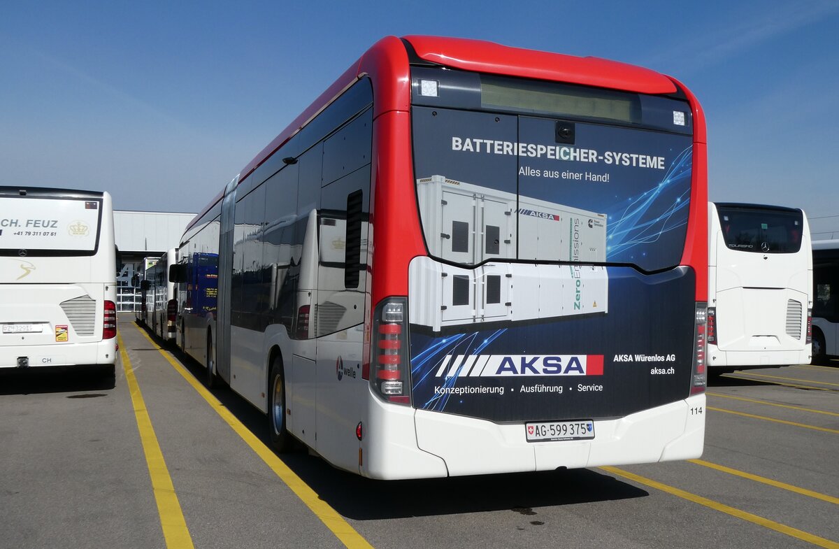 (285'772) - RVBW Wettingen - Nr. 114/AG 599'375 - eMercedes am 28. M�rz 2026 in Winterthur, Daimler Buses