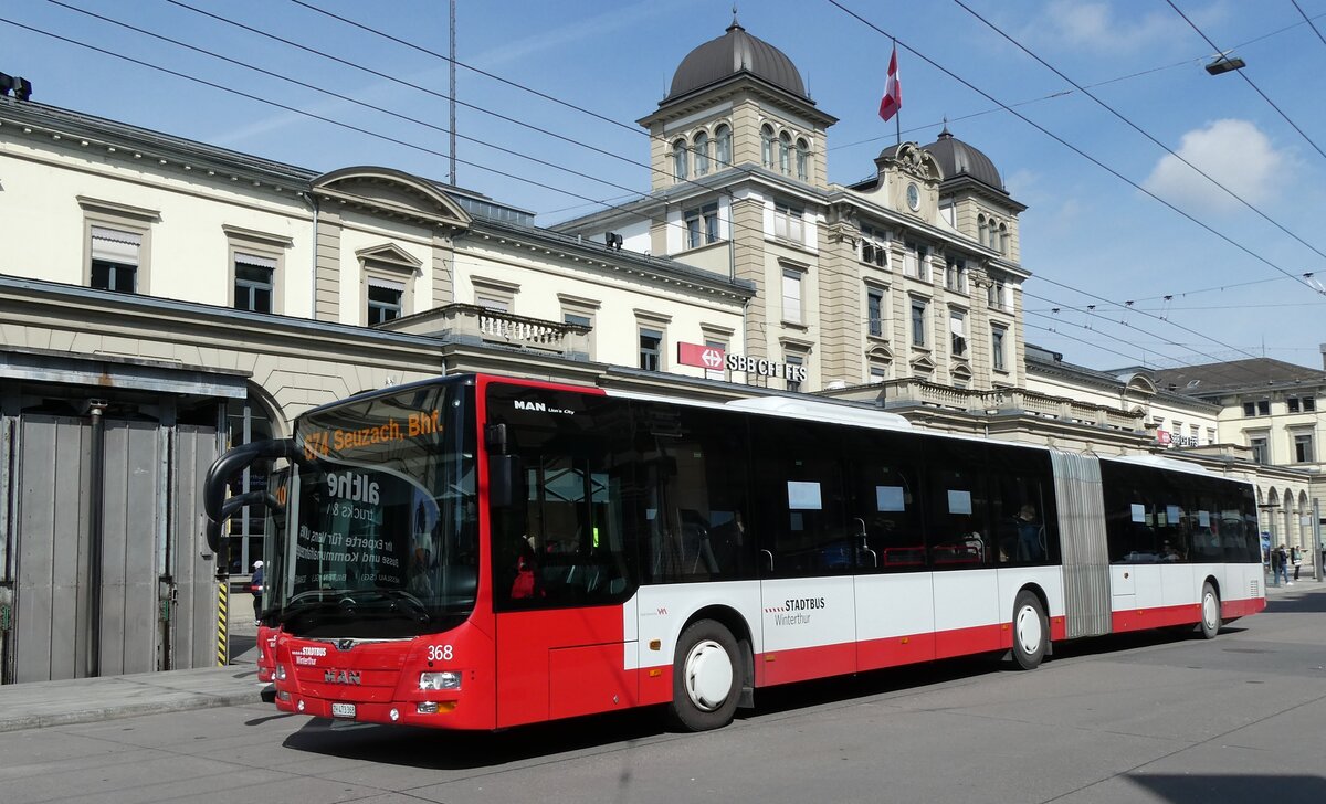 (285'823) - SW Winterthur - Nr. 368/ZH 473'368 - MAN am 28. M�rz 2026 beim Hauptbahnhof Winterthur