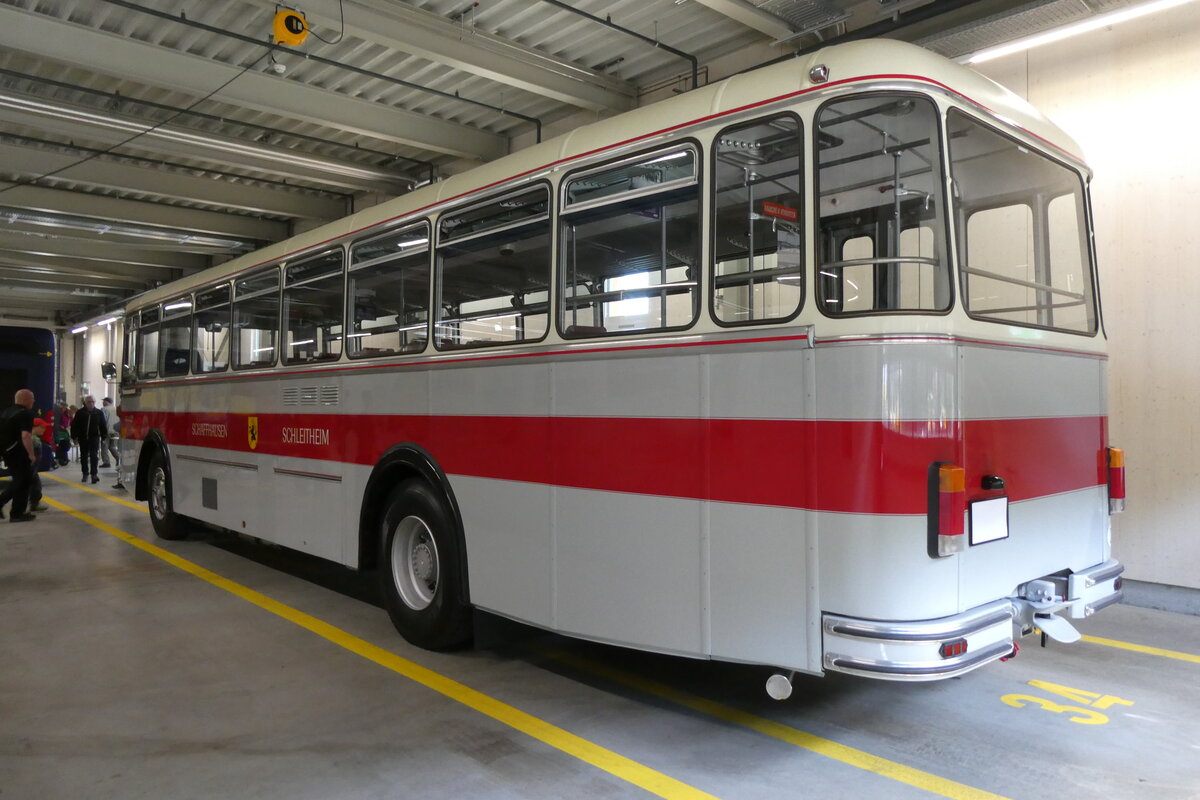 (286'076) - Borer, Neuhausen - Nr. 7 - Saurer/T�scher (ex Heiniger, B�tzberg; ex ASS Schleitheim Nr. 22; ex ASS Schleitheim Nr. 7) am 11. April 2026 in Schaffhausen, Regionalbusgarage VBSH