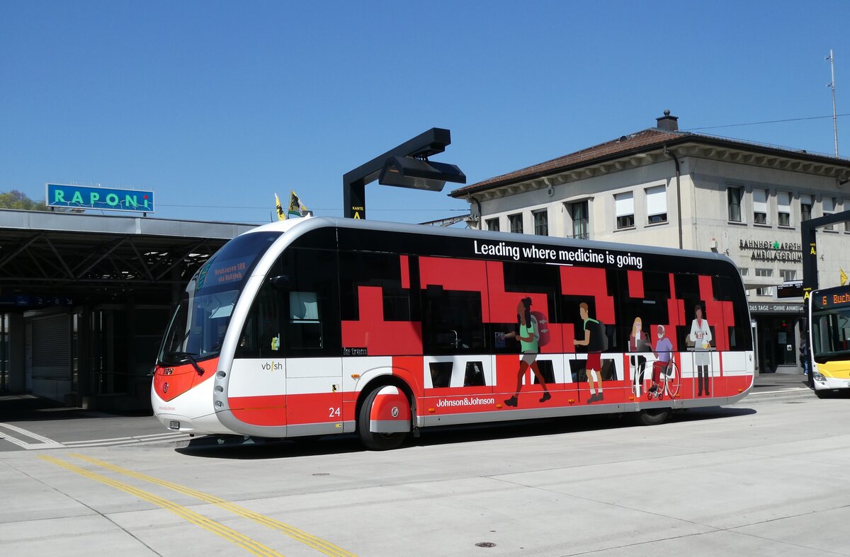 (286'108) - VBSH Schaffhausen - Nr. 24/SH 38'024 - eIrizar am 11. April 2026 beim Bahnhof Schaffhausen