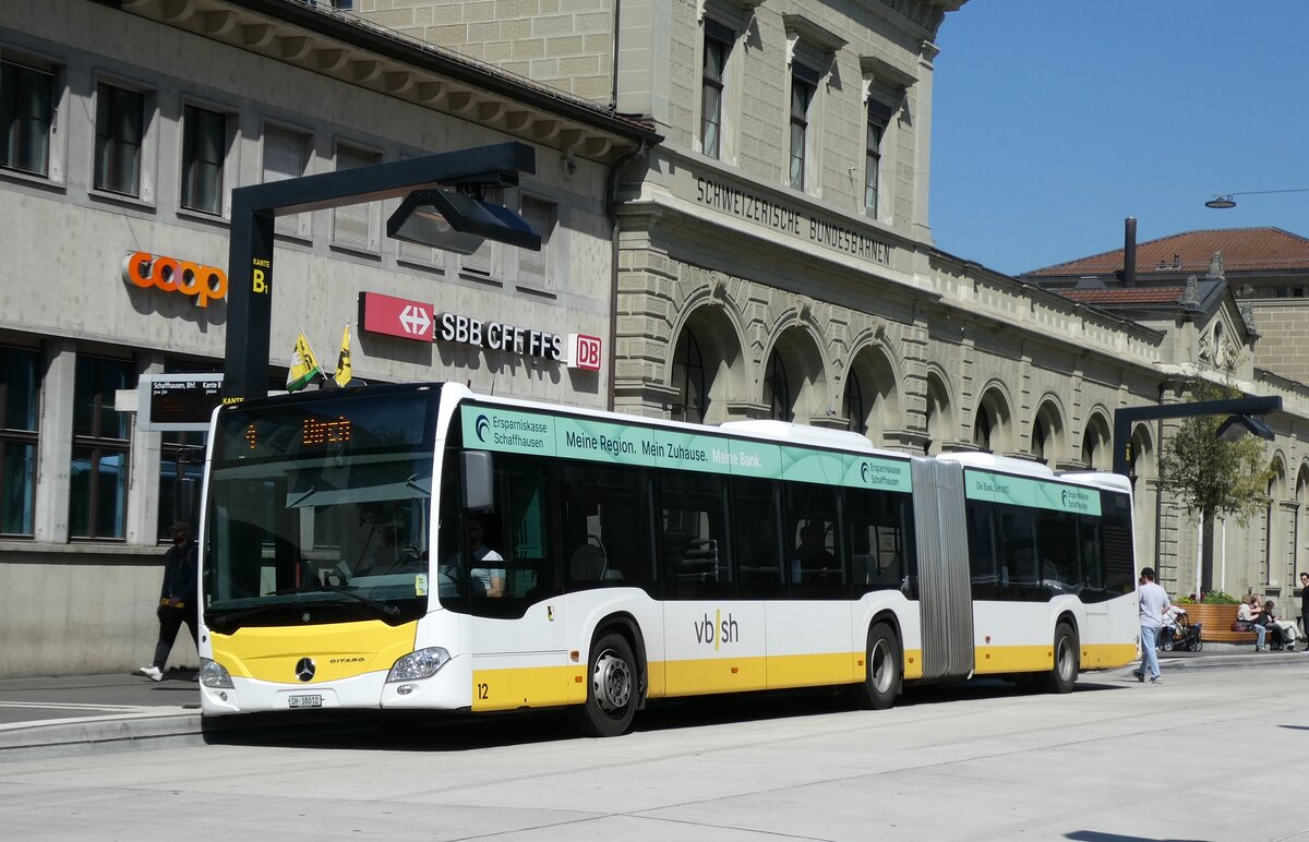 (286'110) - VBSH Schaffhausen - Nr. 12/SH 38'012 - Mercedes am 11. April 2026 beim Bahnhof Schaffhausen