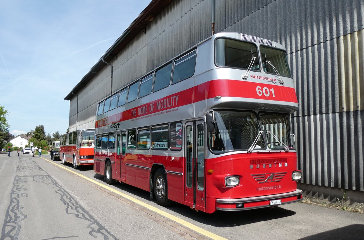 (286'579) - Motorworld, Kemptthal - Nr. 601/ZH 147'239 - B�ssing (ex WV Winterthur Nr. 601: ex WV Winterthur Nr. 201; ex Amt f�r Luftverkehr, Z�rich Nr. 47; ex Swissair, Z�rich Nr. 23) am 2. Mai 2026 in Attikon, Wegm�ller